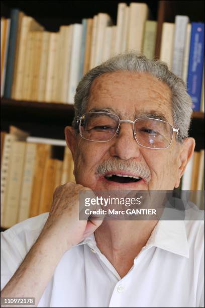 The philosopher Kostas Axelos in Paris, France on July 21st, 2005.