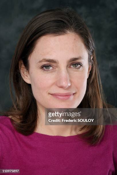 The close - up of Colombe Schneck at the TV talk Show "Campus" in Paris, France on May 24th, 2006.