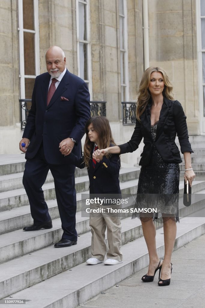 Celine Dion receives the 'Legion d'Honneur' by French President Nicolas Sarkozy, at the Elysee Palace, in Paris, France on May 22nd, 2008