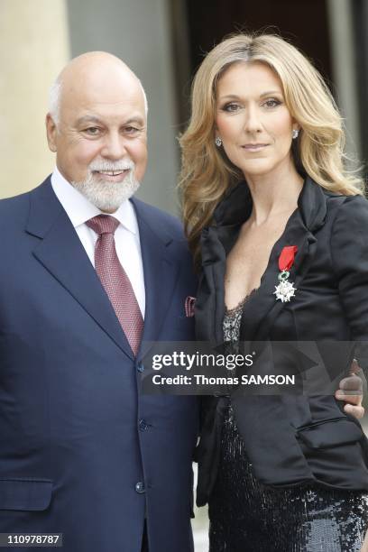 Celine Dion receives the 'Legion d'Honneur' by French President Nicolas Sarkozy, at the Elysee Palace, in Paris, France on May 22nd, 2008 - Celine...