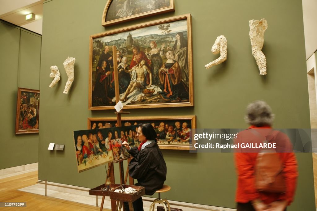 Belgian conceptual artist Jan Fabre presents some of his creations at Musee du Louvre in Paris, France on May 23rd, 2008