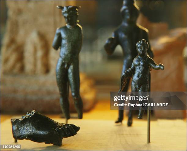 Bronzes display: Jupiter, Taramis at The Gallo-Roman Museum in Perigueux, France in September, 2003.
