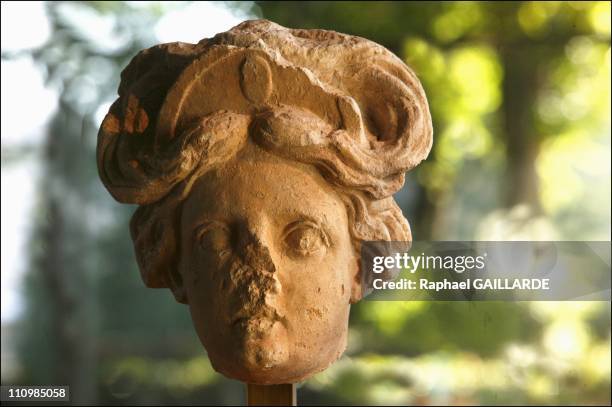 Women's head with Tiara "Junon" at The Gallo-Roman Museum of Perigueux in France in September, 2003.