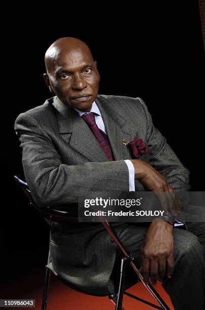 Close up of Senegalese President Abdoulaye Wade in Paris, France on February 18th, 2008.