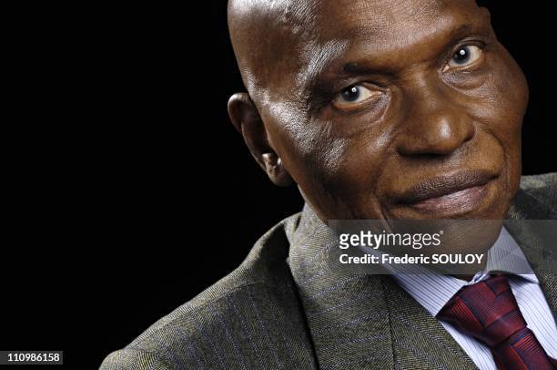 Close up of Senegalese President Abdoulaye Wade in Paris, France on February 18th, 2008.