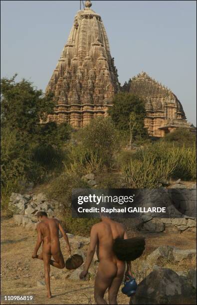 Taranga temple These Jain Digambara monks are "clad in sky", in other words naked As the day ends they head for hills close to the temple to mediate...