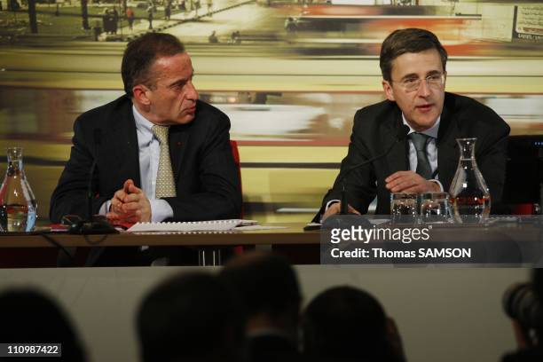 Henri Proglio, CEO, and Jerome Contamine, COO of Veolia Environnement in Paris, France on March 07th, 2008.