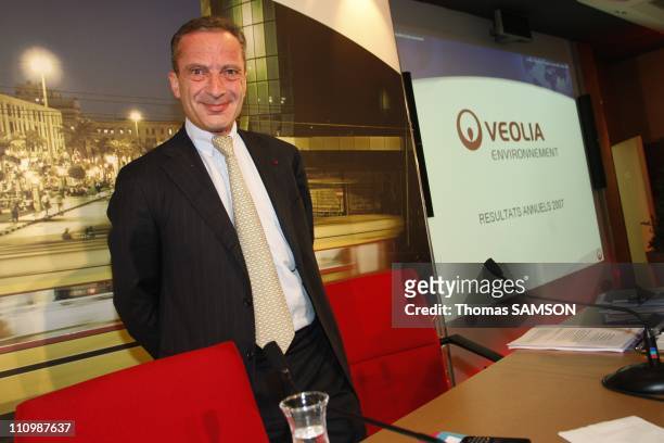 Henri Proglio, CEO of Veolia Environnement in Paris, France on March 07th, 2008.