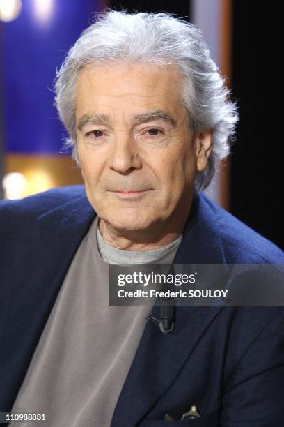 Pierre Arditi on tv show'Vol de nuit' in Paris, France on February 01st, 2007