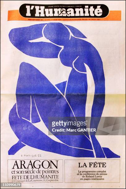 Special Festival of the Humanity with drawing by Henri Matisse in Saint Denis, France on February 19, 2004.