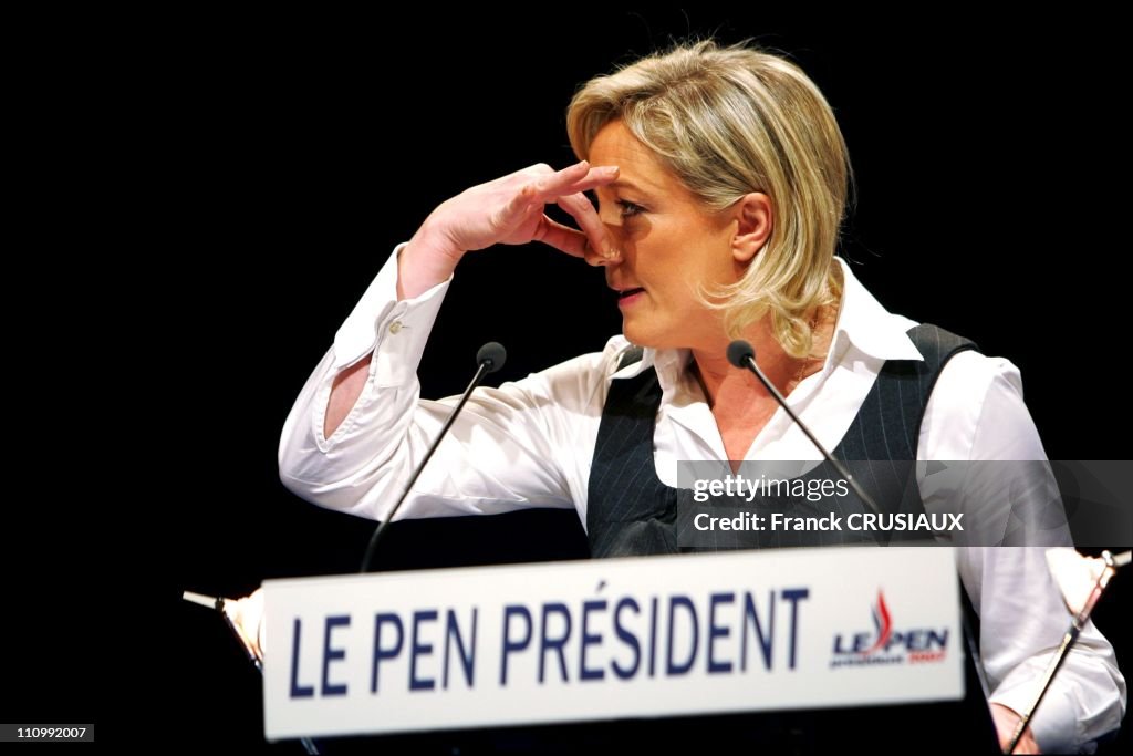 Presidential convention of the Front National, presided by Jean-Marie Le Pen in Lille, France on February 24th, 2007