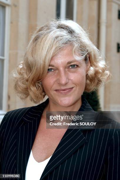 Press conference of the comeback of ARTE: Annette Gerlach in Paris, France on August 30, 2004