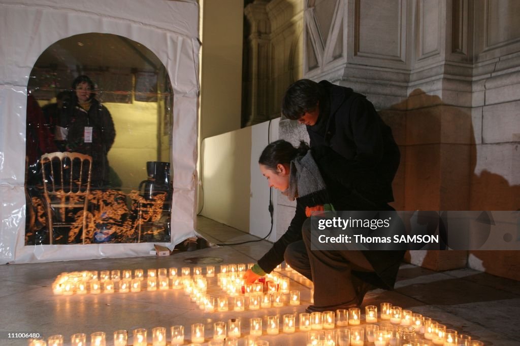 Ceremony for the 3rd year detention of Ingrid Betancourt by the FARC in Paris in Paris, France on February 23rd, 2005.