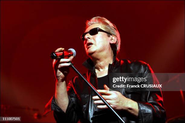 Alain Bashung at the Concert of adventurers from another world composed by Richard Kolinka, Jean-Louis Aubert, Alain Bashung, Daniel Darc,Cali and...