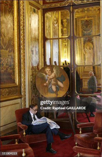 On the ceiling the signs of the zodiac by Jordaens, a contemporary of Rubens - At the end of the 18th century and in the 19th century, this room was...