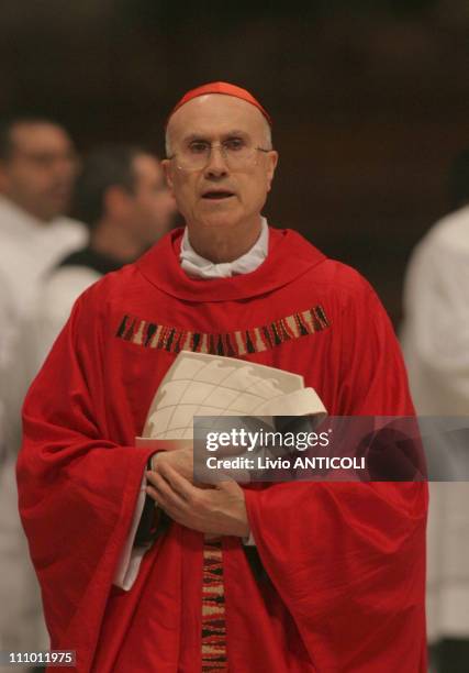 Italian Cardinal Tarcisio Bertone, Genova city in Rome, Italy on April 12th, 2005.
