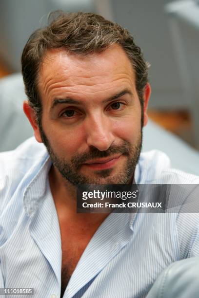 Portrait of the actor Jean Dujardin during the premiere of the film "99 francs" in Lille, France on September 7th, 2007