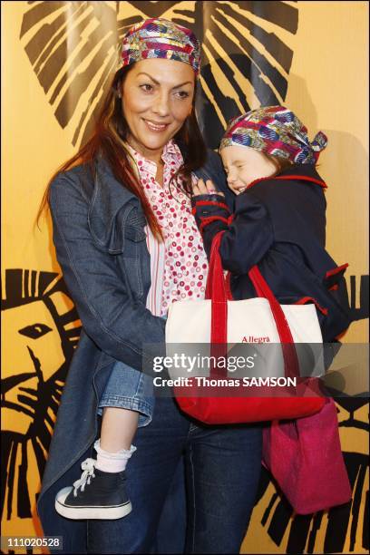 Premiere of the musical comedy 'The Lion King' at the Theatre Mogador in Paris, France on October 4th, 2007 - Hermine de Clermont Tonnerre and her...