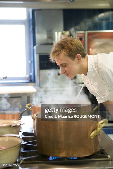 Romain Chapel son of dead Chef Alain Chapel in Moionnay, France on