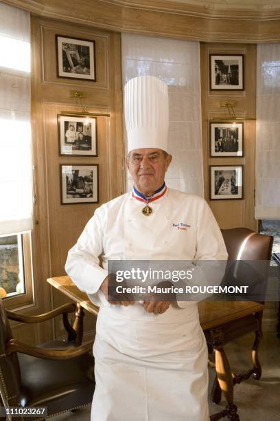 French Chef Paul Bocuse in his restaurant 'L'Auberge du Pont de Collonges' in Collonges au Mont d'Or, Lyon, France on October 3rd,2007.