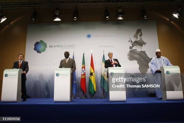 Jose Manuel Barroso, President of the European Commission, John Kufuor, President of Ghana, President of the African Union, Jose Socrates, Portuguese...