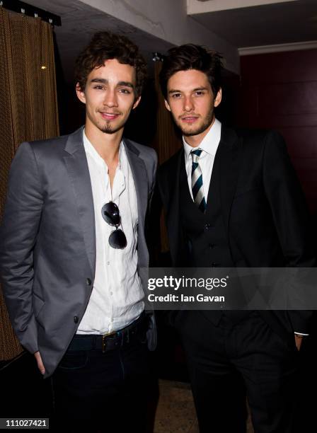 Robert Sheehan and Ben Barnes attend the 'Killing Bono after party hosted by Total Management' at Ruby Blue on March 28, 2011 in London, England.