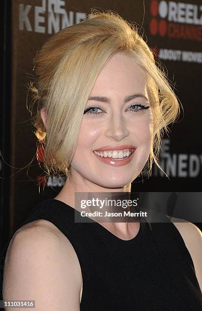 Actress Charlotte Sullivan arrives at The ReelzChannel World premiere of 'The Kennedys' at AMPAS Samuel Goldwyn Theater on March 28, 2011 in Beverly...