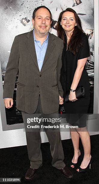 Producer Mark Gordon and his guest attend the premiere of Summit Entertainment's "Source Code" at the Arclight Cinerama Dome on March 28, 2011 in Los...