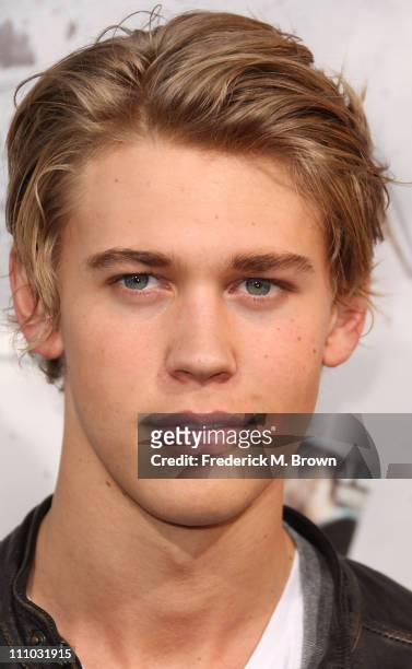 Actor Austin Butler attends the premiere of Summit Entertainment's "Source Code" at the Arclight Cinerama Dome on March 28, 2011 in Los Angeles,...
