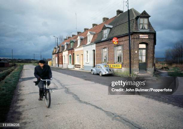 Street in Valenciennes in northern France, circa 1970.