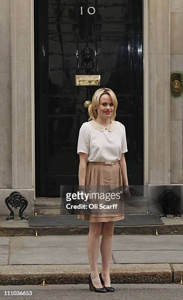 Singer-songwriter Aimée Ann Duffy arrives in Downing Street on March 29, 2011 in London, England. The artist known as 'Duffy' attended a meeting...