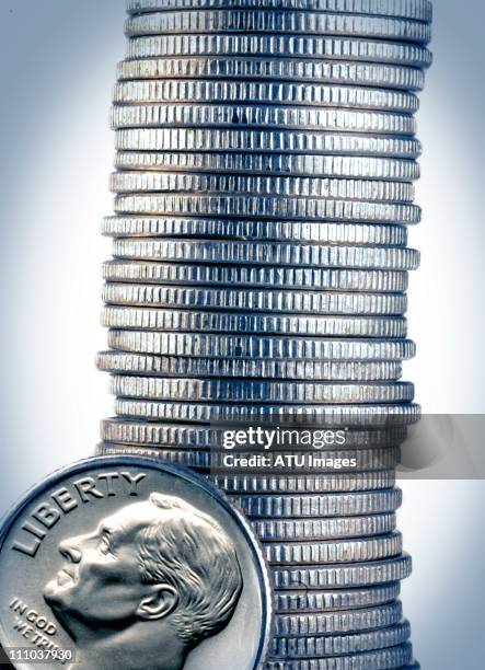 Stack Dimes Stack Of Dimes Photos and Premium High Res Pictures - Getty Images