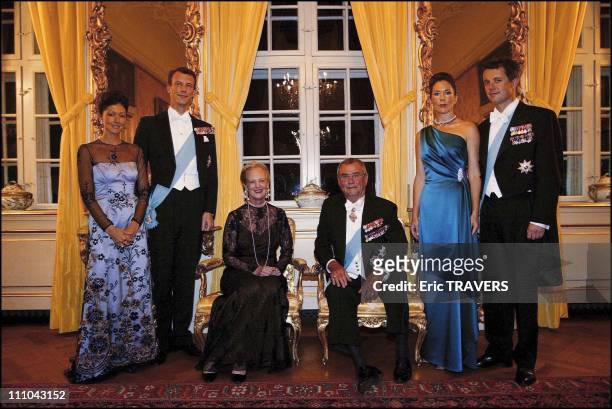 Royal Family Of Denmark From Left To Right : Princess Alexandra With Her Husband Prince Joachim, Queen Margrethe, Consort Prince Henrik, Mary...