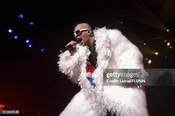 Singer Pascal Obispo Performing At The Arena In Geneva, Switzerland On December 13, 2003