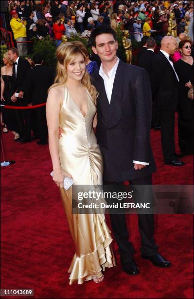 Alison Kraus and husband Mark Richard in Los Angeles, United States on February 29, 2004.