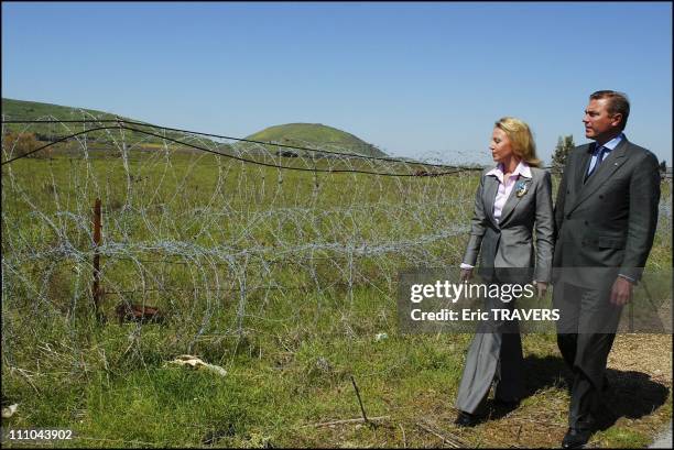 Frontier between Syria and Israel - The land is full of mines and it is a real no man's land in Damas, Syria in March 2004 -