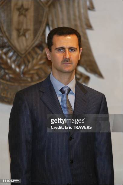 President Bashar Al Assad in Damas, Syria in March 2004 -