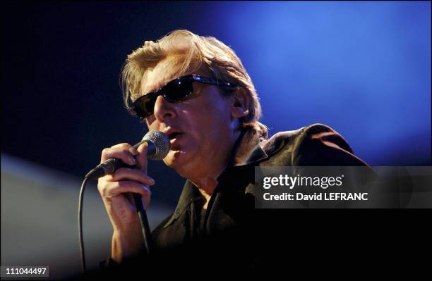 French singer Alain Bashung in Carhaix, France on July 23, 2004.