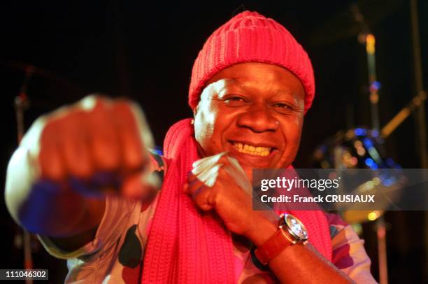 Portrait of Congolese singer, Papa Wemba in Ronchin, France on October 30, 2004 - Ronchin.