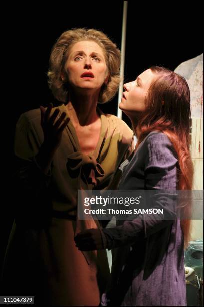 Theater play of Pierre Notte "Moi aussi je suis Catherine Deneuve", staged by Jean-Claude Cotillard, the Opera Theater Pepiniere with Zazie Delem,...