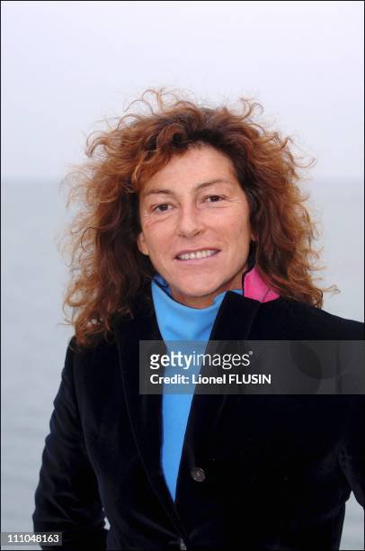 Florence Arthaud, godmother of the CGN ship on the Leman lake in Morges, Switzerland on December 22nd, 2005.