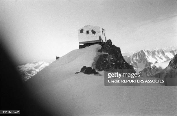 The vallot refuge January 3, 1957 in Chamonix, France .