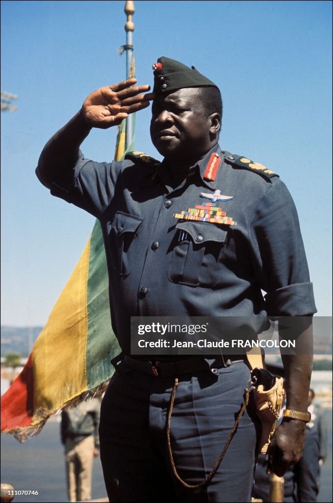 Idi Amin Dada in the summit of Uganda in Addis Ababa, Ethiopia on January 10, 1976.