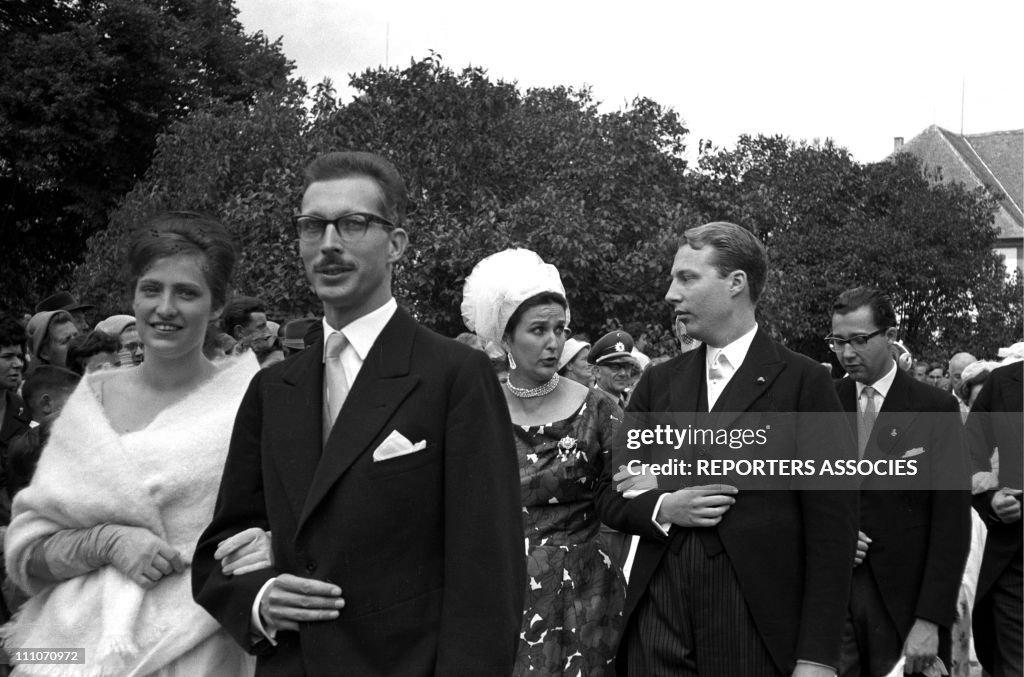 Wedding of Diane of France and Carl of Wurtemberg in Altshausen, Germany in July, 1960.