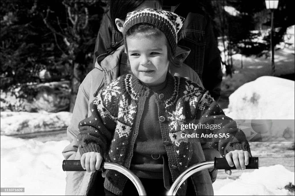 Family Of Monaco At Gstaad In Gstaad, Switzerland On March, 1969