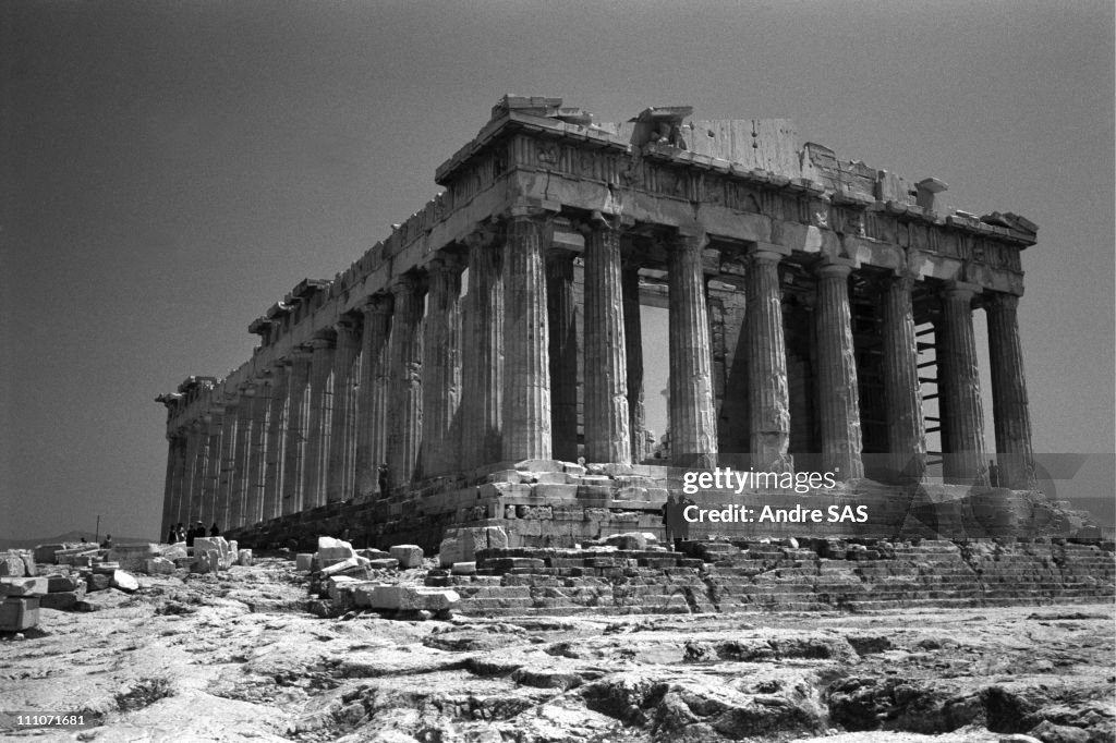 The Parthenon In Athens, Greece On February, 1969