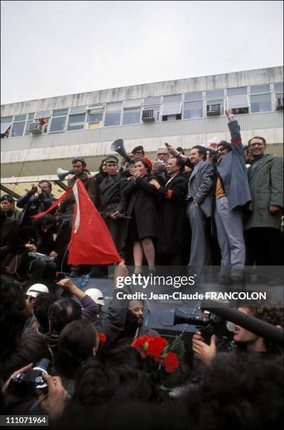 Carnation Revolution - Mario Soares In Lisbon, Portugal On April 25, 1974