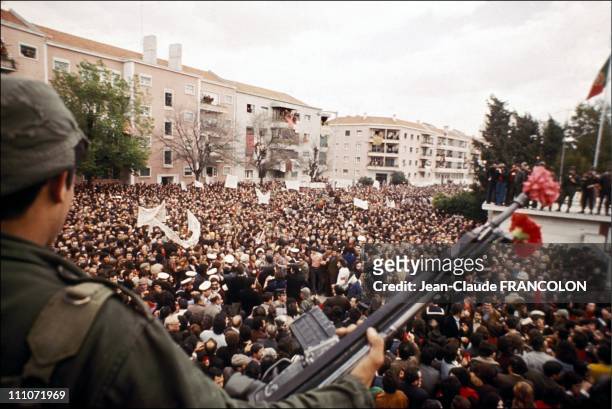 Carnation Revolution In Lisbon, Portugal On April 25, 1974