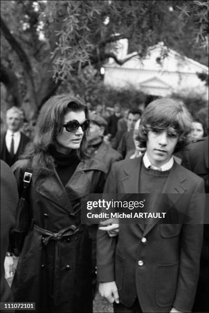 Funeral Of Aristote Onassis - Jackie And John John In Greece, 21st March 1975.