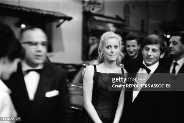 Catherine Deneuve and Roman Polanski, Cannes Film Festival In Cannes, France On May 24, 1965.